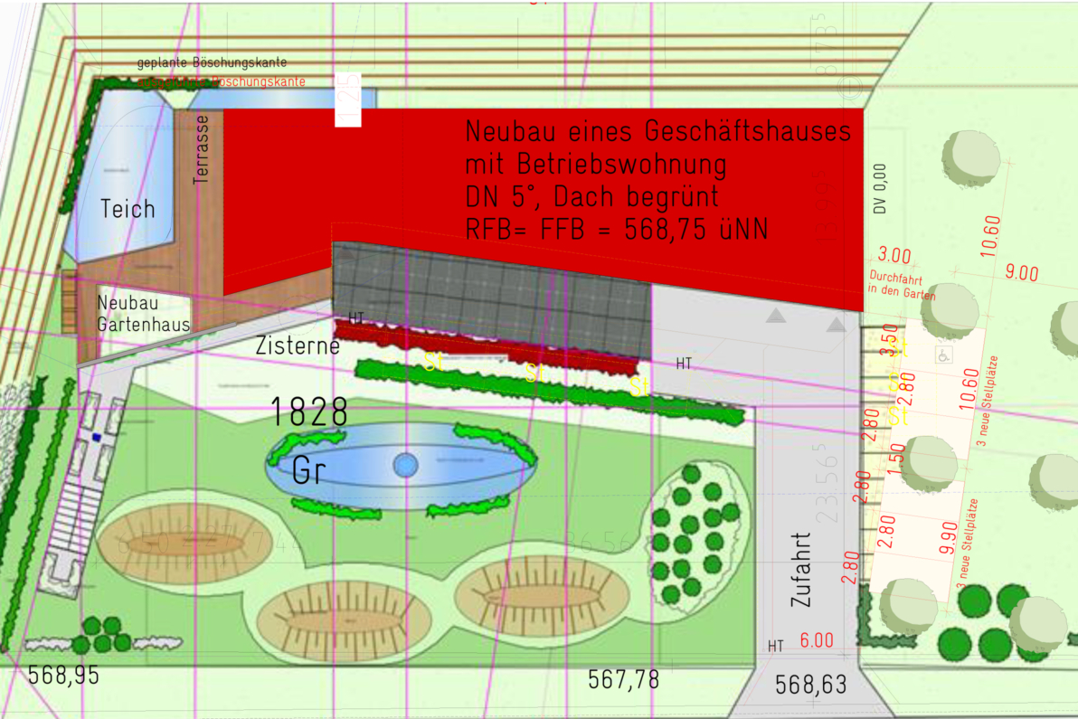 Lageplan mit Außenanlagen