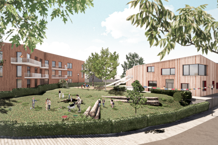 buerohauser_Projektentwicklung_Städtebau_Verdichtung _Rendering Kita
